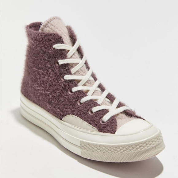 CONVERSE Chuck Taylor Fuzzy High Top Sneaker NWT - Picture 1 of 10